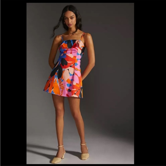 Anthropologie NWT Corey Lynn Calter Ruffled
Printed Mini Dress Size M. - Picture 5 of 12